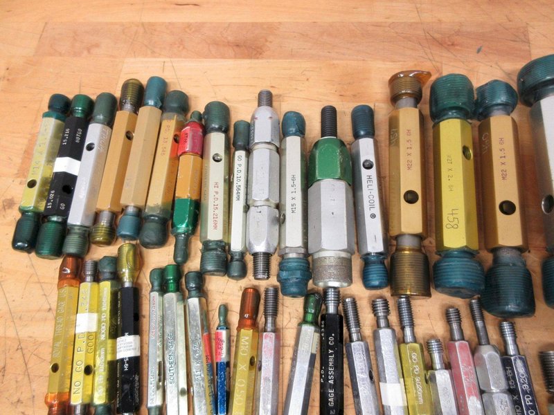 Threaded ID Go/No-Go Gauges, Metric Sizes from M2 - M65, Various Brands 	- Auction Item