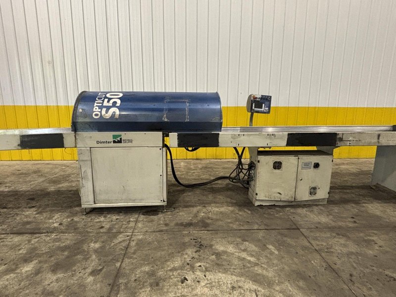 4" HIGH X 12" WIDE DIMTER OPTICUT MODEL #S50 CROSS-CUT AUTOMATIC WOOD SAW, NEW 2003: STOCK #22921