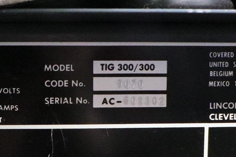 300 AMP LINCOLN ARC WELDER, MODEL: IDEALARC TIG 300/300