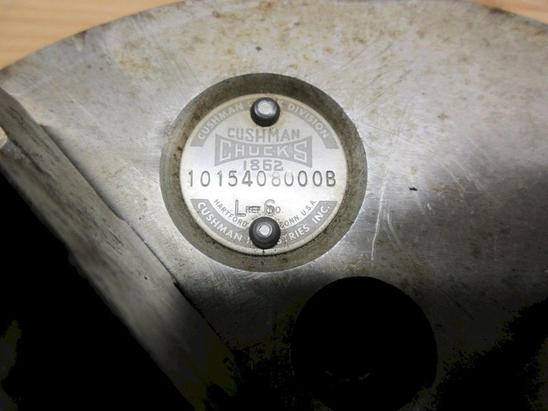 Cushman 8.25" 4-Jaw Manual Scroll Chuck Direct Mount/Bolt- Auction Item