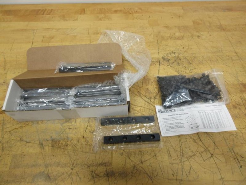Mitee-Bite 33220 | 1/4-20" Screw Size Locating Rail, 1 Box (16 pcs) with Bag of Screws ** New In Box **- Auction Item