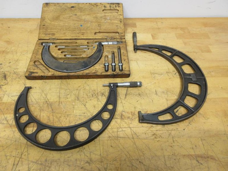 Micrometers | (1) Scherr Tumico 2 - 6" Blade Mic, (1) Brown &amp; Sharpe 8 - 9" Mic, (1) Lufkin 9 - 10" Mic- Auction Item