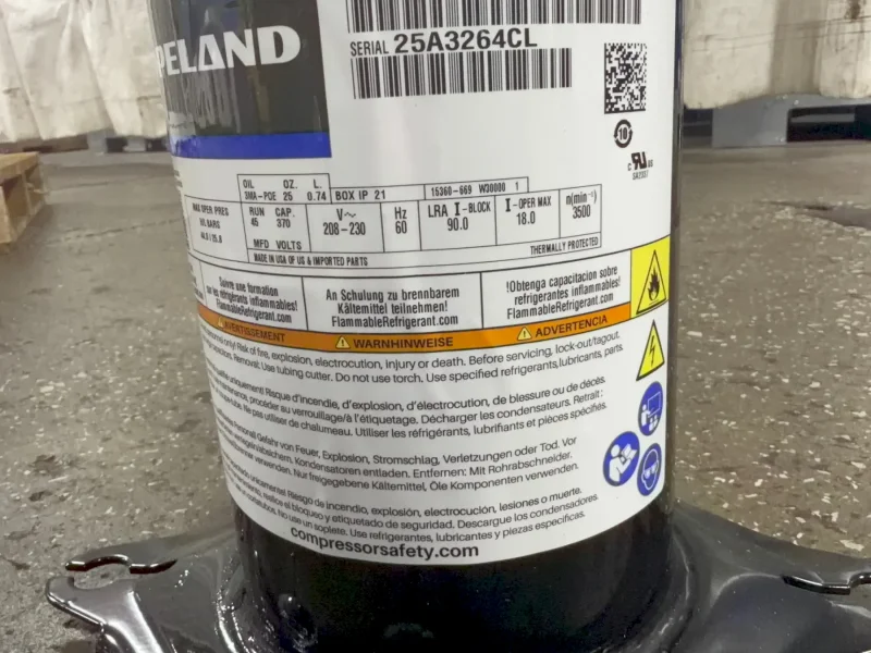 COPELAND COMPRESSOR  -  YAS30K1E-PFV-ASE