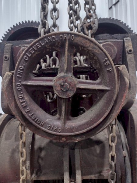 5 TON 10,000 LBS BOBCAT POWER CABLE HOIST WITH TROLLEY: STOCK #18936