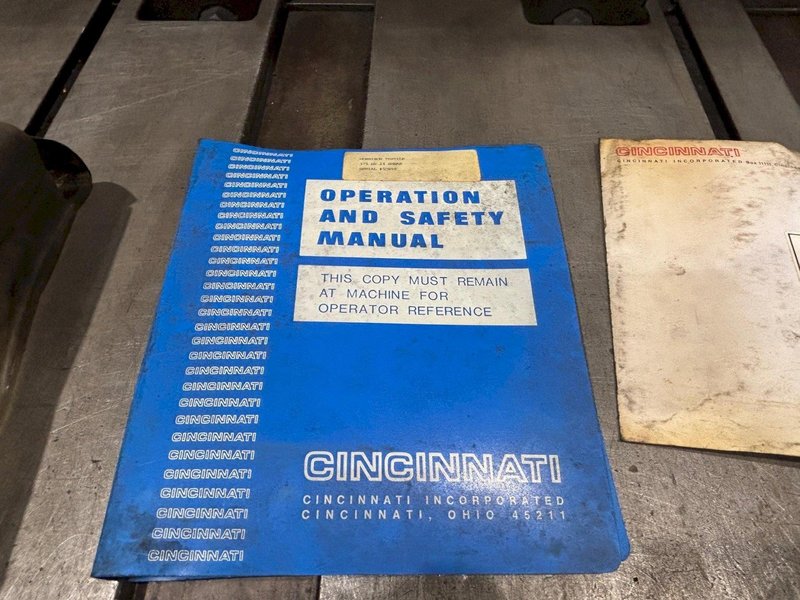 14&#039; X 3/8&quot; CINCINNATI 375 HS POWER SQUARING SHEAR WITH BACK GAUGE; FLOOR STANDING: YOBRO #24238