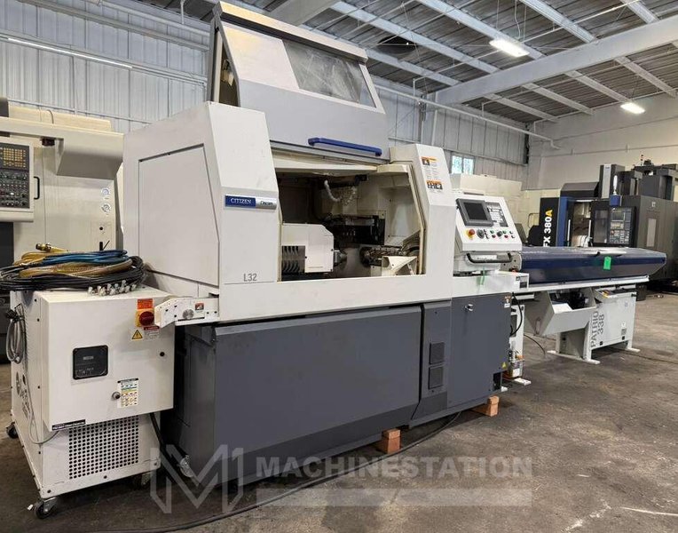 Citizen Cincom L32-1M8 CNC Swiss Type Automatic Lathe – 2019 Bar Feeder