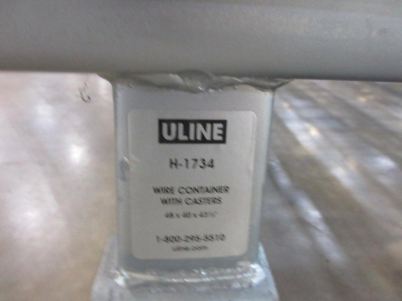 Uline H-1734, (3) Collapsible Wire Container with Casters - 48" x 40" x 43-1/2", 4000 Static Load Capacity- Auction Item