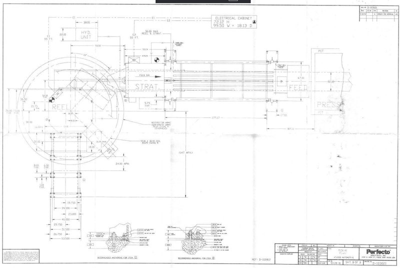15,000 LB X 36" X 1/4" PERFECTO COIL REEL, CAR &amp; STRAIGHTENER: STOCK #18400