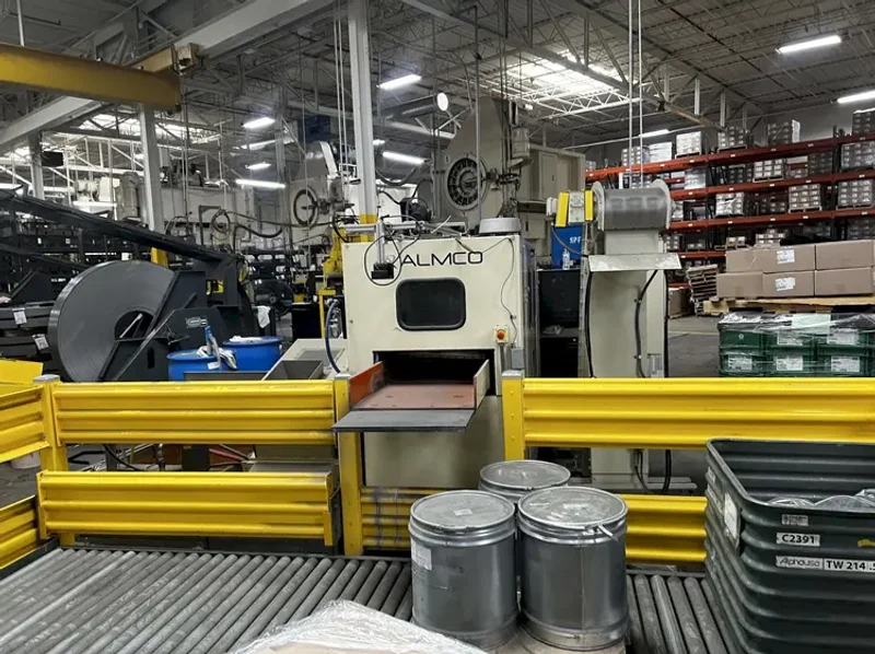 USED ALMCO MODEL V-14120 CONTINUOUS THRU-FEED VIBRATORY FINISHING SYSTEM, Year: 2022