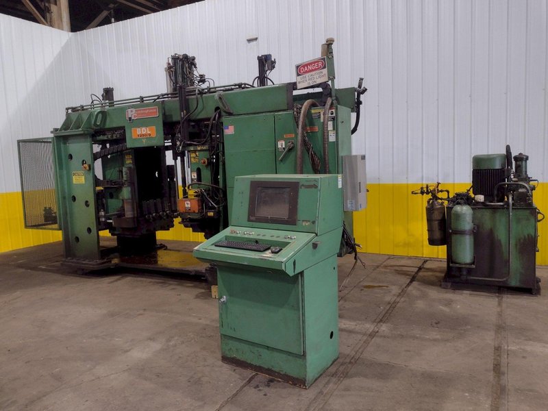 9 SPINDLE PEDDINGHAUS MODEL #BDL-1250/9 I-BEAM DRILL/DRILLING LINE: STOCK #19128
