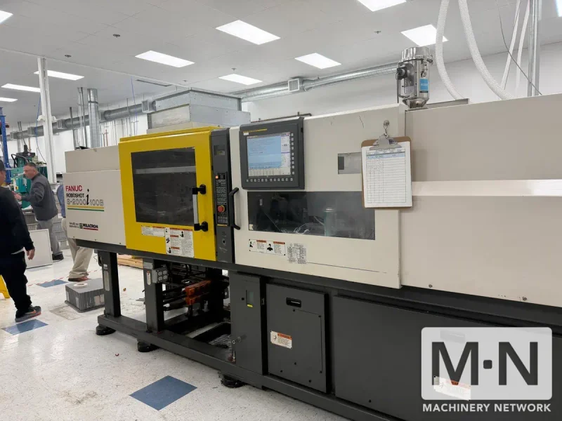 110 TON 4.87 OZ MILACRON MODEL ROBOSHOT S-2000i-110B  ELECTRIC INJECTION MOLDING MACHINE MFG 2010