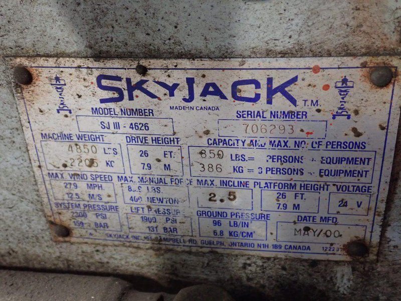 SKY JACK 650 LBS SCISSOR LIFT  -  SJIII-4626