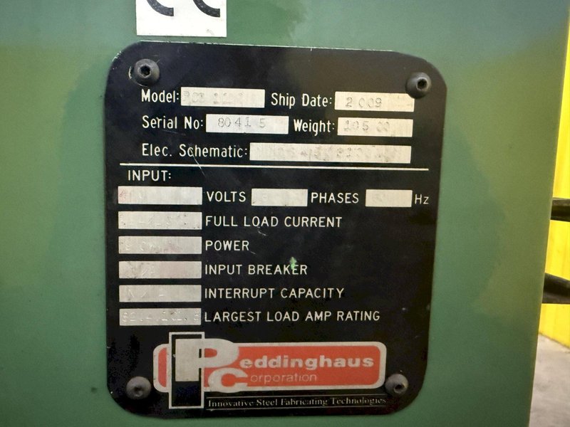 2009 PEDDINGHAUS MODEL #PCD1100 3-AXIS CNC AUTOMATIC BEAM DRILL LINE : YOBRO #25848