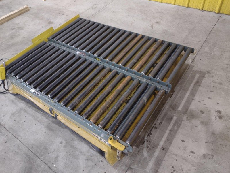 60" X 48" X 3500 LB SOUTHWORTH MODEL #LS4-36 DOUBLE ROLLER TOP LIFT TABLE, 110V SINGLE PHASE: STOCK #20929