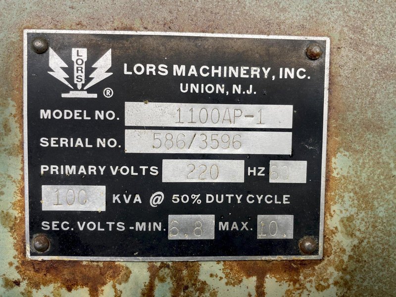Lors Spot Welder 100 KVA