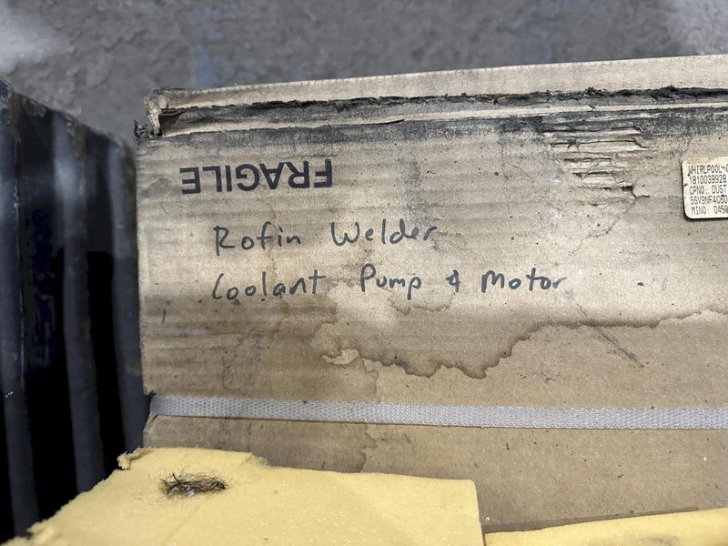 COOLANT PUMP &amp; MOTOR FOR ROFIN LASER WELDER: STOCK #22081