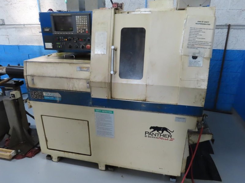 Tsugami BS12(D) CNC Swiss Type Screw Machine, Fanuc Control, Live Milling, Sub Spindle, Parts Catcher, Bar Feed- Auction Item