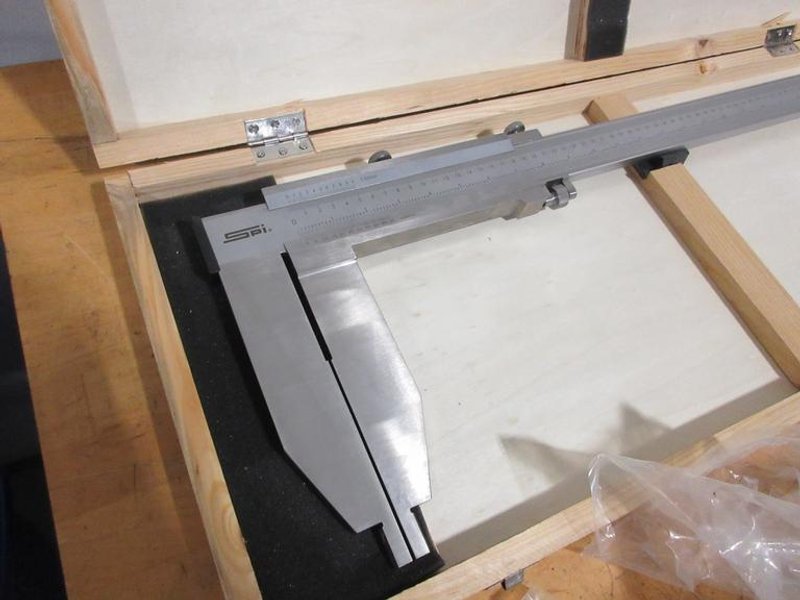 SPI Heavy Duty 60" Vernier Caliper, In Wood Case, NEW - Auction Item