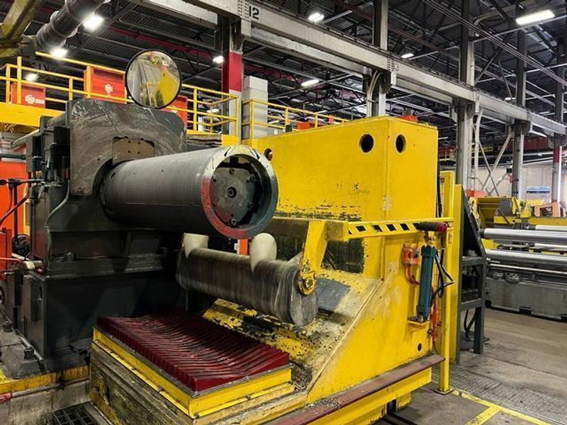 48" x .135" x 30,000# Stamco/Herr Voss Slitting Line with 2 Slitter Heads (14300)