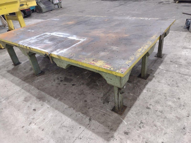 148&quot; X 98&quot; HEAVY DUTY STEEL LAYOUT WELDING SHOP TABLE: STOCK #23565