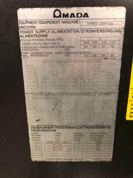 Amada Vipros Queen Turret Punch, 2004