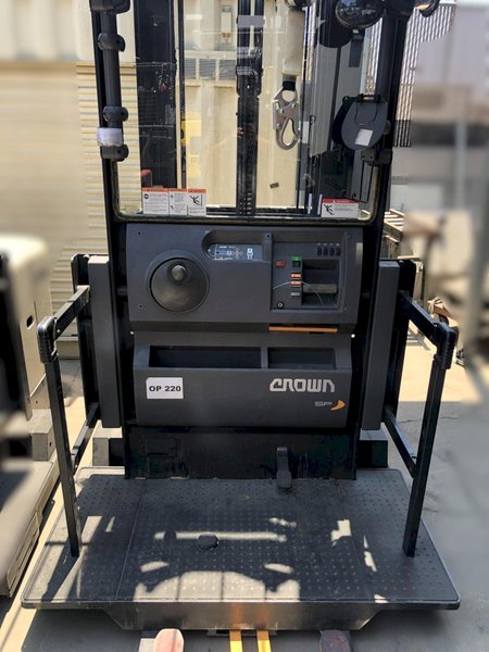 Crown SP3550H-30 Electric Stand-up Stock Picker Forklift 2022 equipped with 3,282 Hours, V-Force Battery and Charger