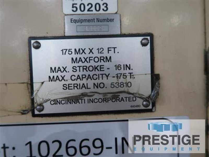 Cincinnati 175 x 14&#039; Maxform 5-Axis CNC Press Brake