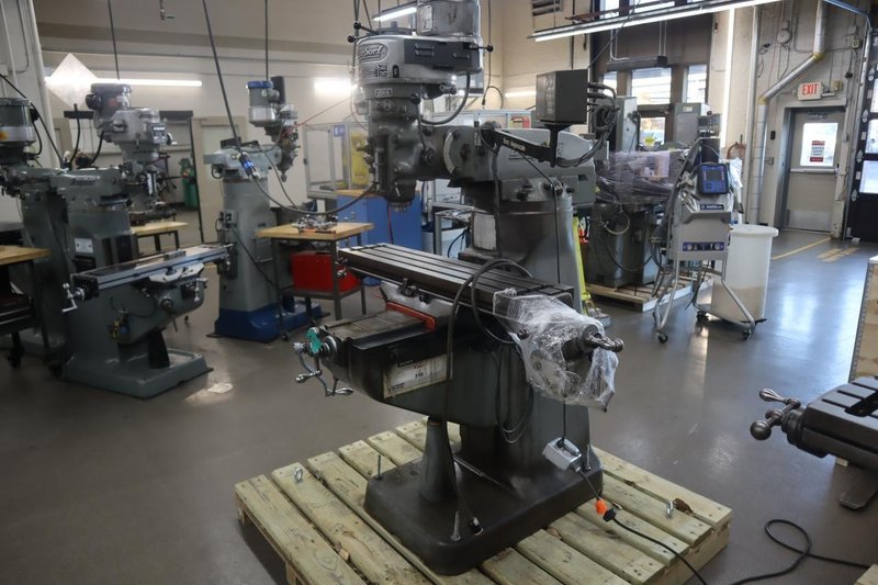 Bridgeport 1J Step Head Vertical Knee Mill, Sony 2-Axis DRO- Auction Item