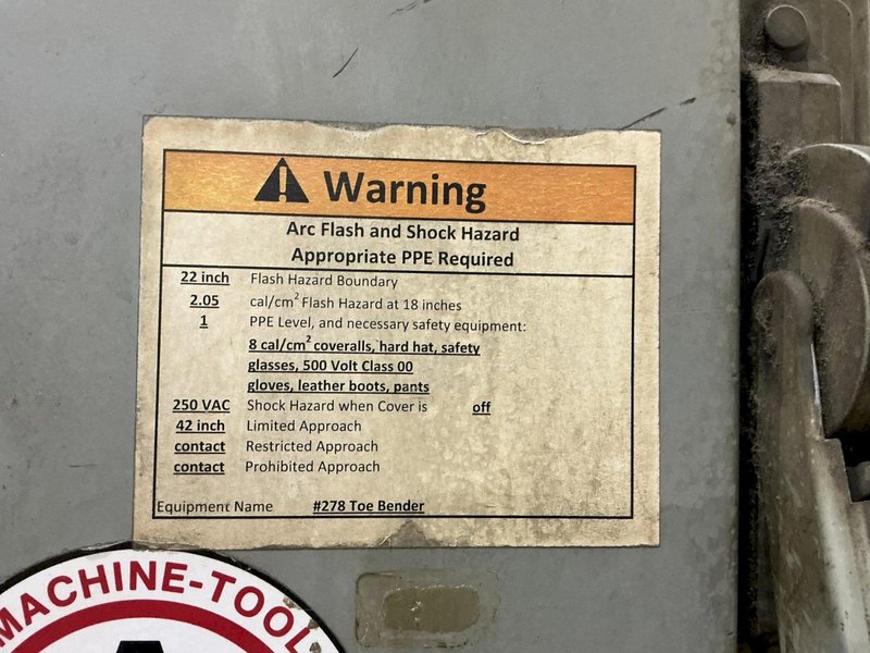 60” AMT ACE MACHINE TOOL BRAKE TOE BENDER: YOBRO #24554