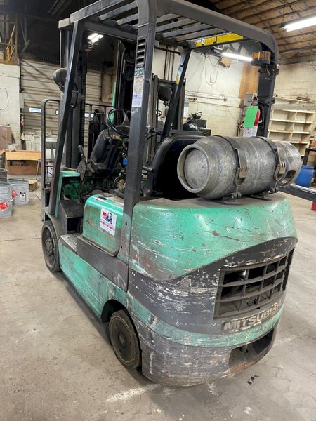 5000 LB MITSUBISHI LP FAS CHUSHION TIRE FORKLIFT: STOCK #77763
