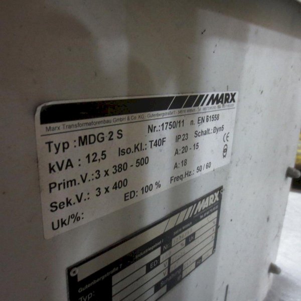 12.5 KVA MARX MODEL MDG 2S 3 PHASE 380V TO 500V TRANSFORMER: STOCK #16076