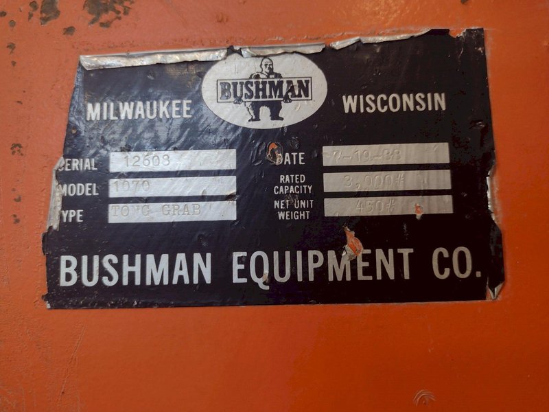 3,000 LB BUSHMAN  MODEL #1070 COIL LIFTING TONGS: STOCK #16088