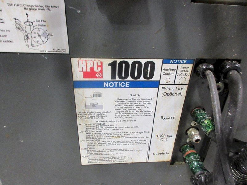 Haas HPC 1000 Portable High Pressure Coolant Unit for Lathes **See Note in Pics**- Auction Item