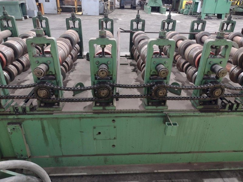 16 STAND X 4&quot; x 36&quot; WIDE R-PANEL ASC ROLLFORMER LINE WITH REEL &amp; CUT OFF, BECK CONTROLS: STOCK 21176