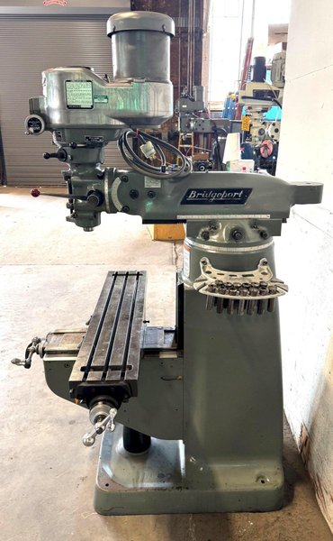 Bridgeport Vertical Mill Series I, 9&quot; x 42&quot; Tbl., 2 HP V-Speed, Clean