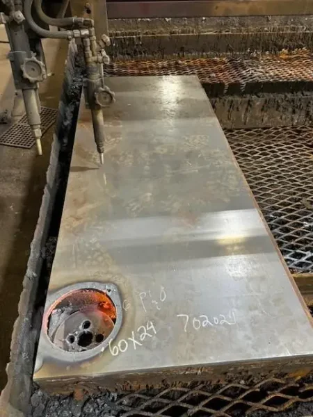 USED MG MESSER 10' X 20' CNC OXY FUEL CUTTING SYSTEM, Year: 1992