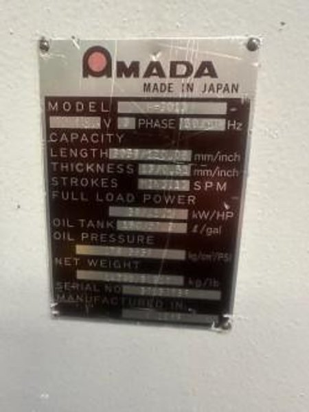AMADA #H-3013, MECHANICAL POWER SQUARING SHEAR