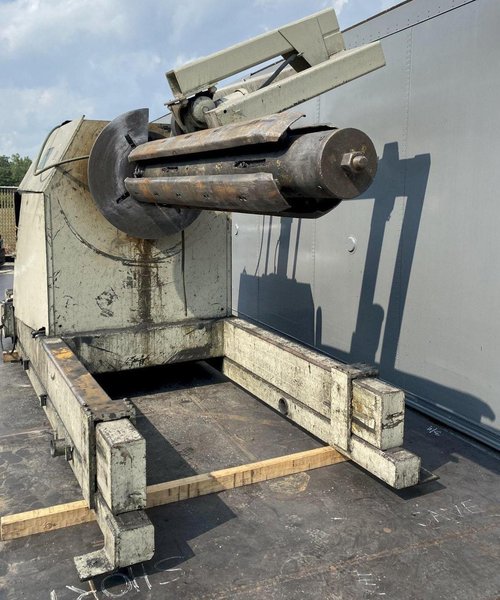 30,000 LBS X 72" GARY MODEL #4930 HYDRAULIC POWER DRIVEN UNCOILER WITH COIL CAR: STOCK #19342