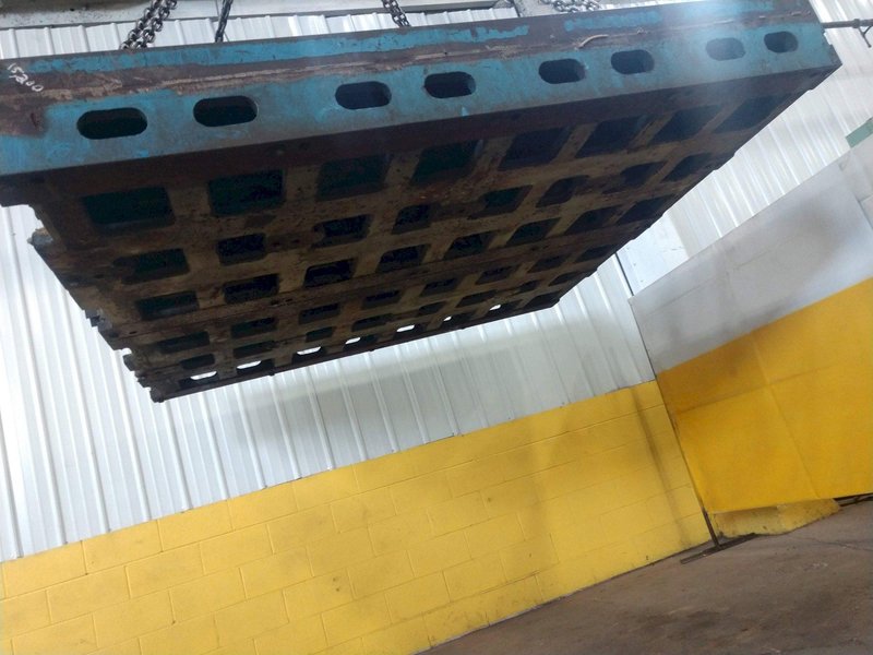 96&quot; X 96&quot; X 12&quot; THICK T-SLOTTED FLOOR PLATE LAYOUT TABLE:  STOCK #13575