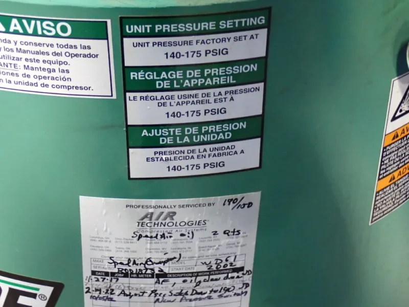 SPEEDAIRE 80 GAL AIR COMPRESSOR  -  1WD61