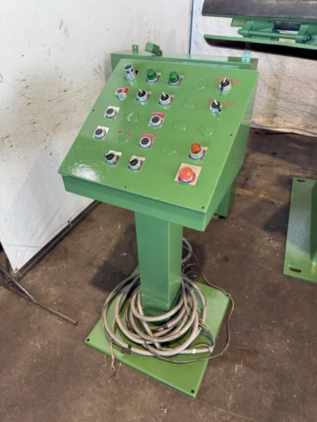 10,000 LBS X 48” X 72&quot; OD ASC MODEL #10D48D22/5H200 DOUBLE END COIL REEL UNCOILER: STOCK #23383