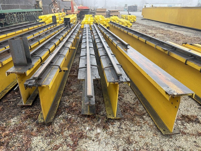 150’ LONG X 15 TON CRANE RUNWAY SYSTEM, INCLUDES I-BEAM RUNWAY &amp; UPRIGHTS: YOBRO #24732