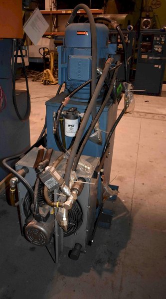 25 TON NEFF C-FRAME DOWN ACTING HYDRAULIC PRESS, 6" STR, 12" DLO, 8" THROAT, 23.5" LR X 13.5" FB BA, OPEN BACK FRAME, 1994