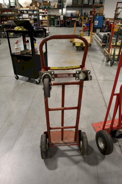 2 Wheel Dolly Moving Carts, (2 pcs) (1) With Pnuematic Tires, (1) Solid Rubber Tire- Auction Item