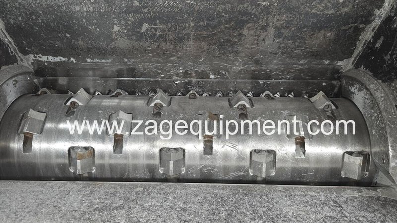 Zerma Used ZBS850 Shredder, Single Shaft, 20&quot; x 33&quot;, 24 HP, 460V, Yr. 2015