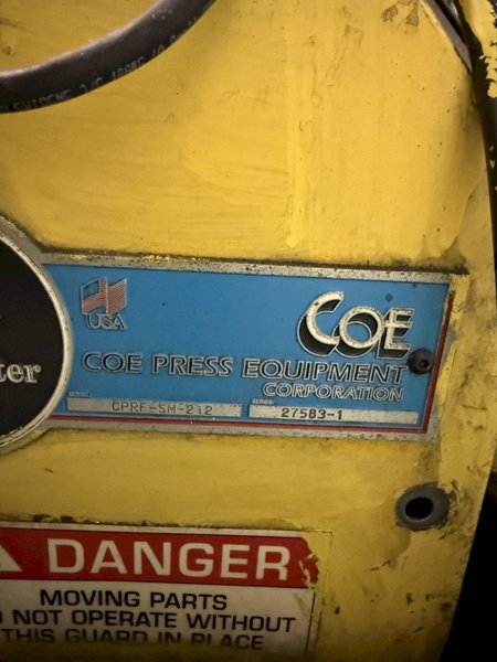 12&quot; X .156&quot; COE CPRF-SM-212 SERVO FEEDER WITH CONTROLLER. STOCK # 1226524