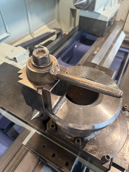 38.6" X 197" HWACHEON MEGATURN 95 CNC 9" HOLLOW SPINDLE OIL FIELD LATHE. STOCK # 0882125