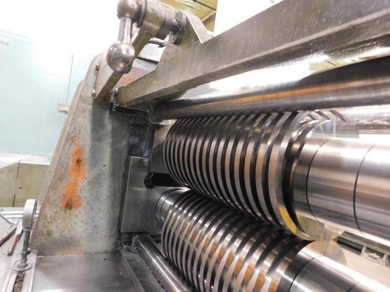 Used 26" RUESCH SLITTING LINE WITH SLIP CORE RECOILERS Stock #14210