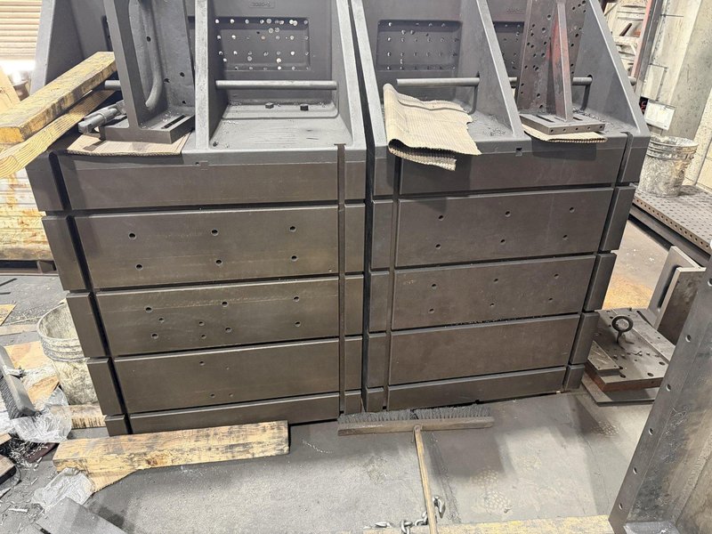 36" WIDE X 60" TALL X 24" DEEP T-SLOTTED ANGLE PLATE SET. STOCK # 0222426