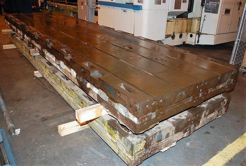 Floor Plate, T-Slotted, 60&quot; x 218&quot; x 10&quot; Cast Iron